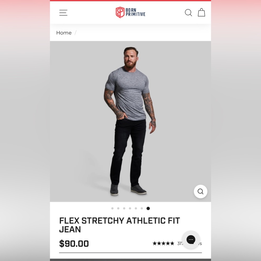 Men’s Born Primitive black stretchy jeans.